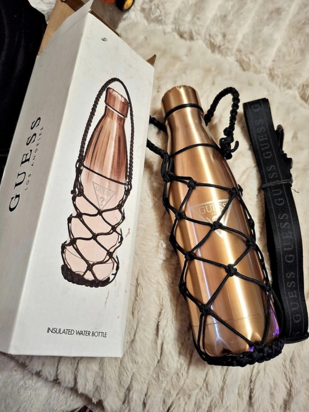 Guess Insulated Water Bottle in Rose Gold New With Tags!